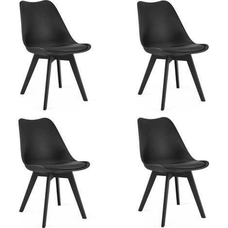 Silla MARK - negra / patas negras x 4 (1/5)