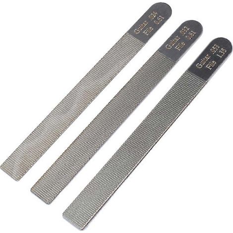 Gitarrenreparatur-Werkzeugset: 3-teiliges Set bestehend aus Gitarrensattelfeile, Saitenschneider und robustem Schneidwerkzeug aus Edelstahl. (1/5)