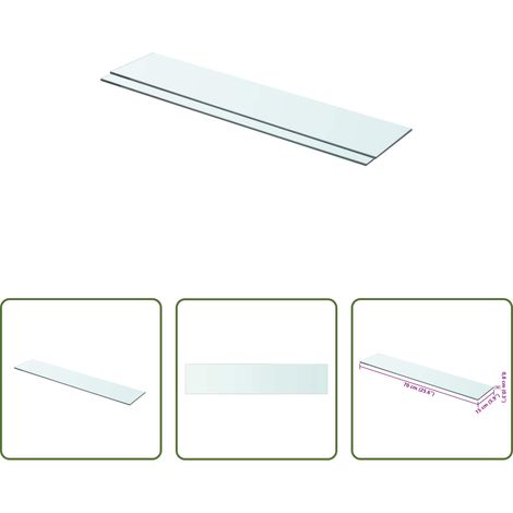 Wandregal - Regalböden 2 Stk. Glas Transparent 70x15 cm (1/5)
