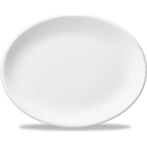 Assiette ovale blanche 11" / 280 mm - Finedine (1/4)