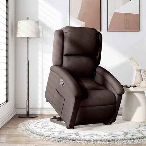 Fauteuil inclinable-Chaise de relaxation-Fauteuil Relax marron foncé tissu 953107 (1/5)