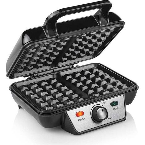 Tristar WF2195 Cialdiera per Waffle in Acciaio Inox 1000W Rivestimento Teflon