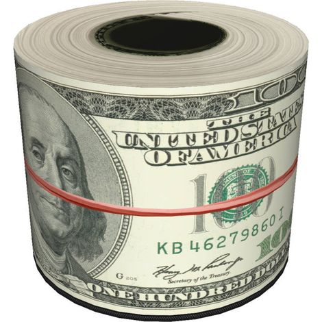 Dekorativer Pouf von Bertoni mit Dollar-Muster – runder Pouf für Wohnzimmer und Flur, 40 cm Durchmesser, elegant, mit Reißverschluss, waschbar (1/5)