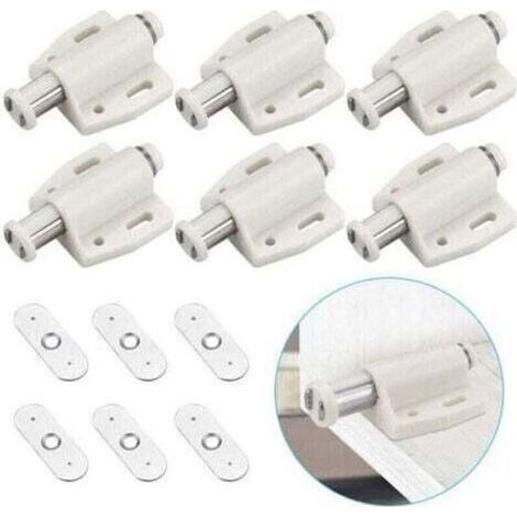 6 Pièces Loqueteau Magnétique à Pression Porte Poussoir Porte-Porte Magnétique pour Cabinet Tiroir Placard (1/5)