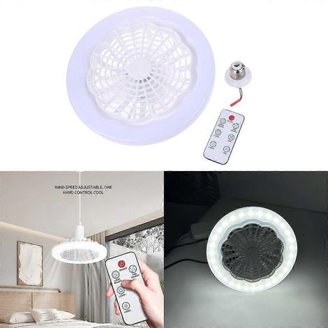 Lampe ventilateur E27 avec télécommande, plafonnier réglable pour marchés nocturnes (1/4)
