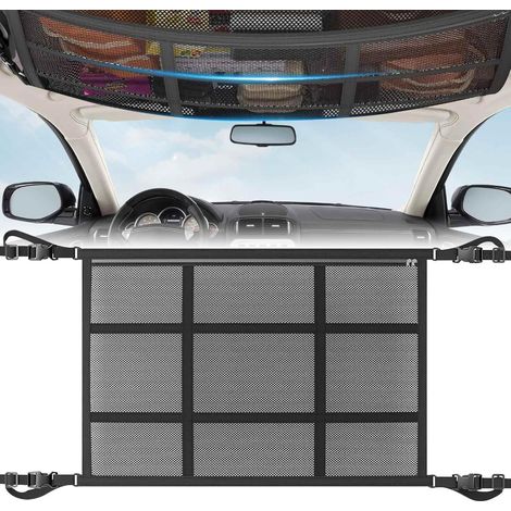 1 Filet Rangement Voiture,Toit Double Couche,Zip Bidirectionnel,Polyester,SUV Van Camping Car