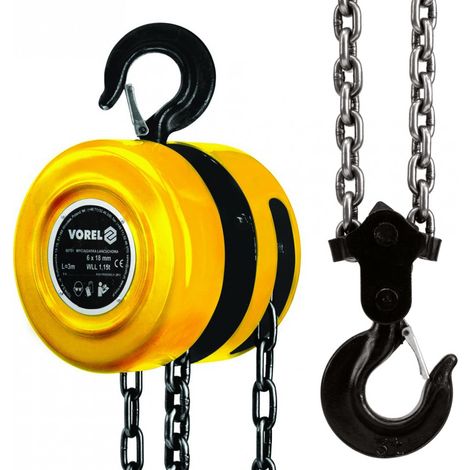 Kettenzug Flaschenzug Hebezug 2 tonnen 2000 kg (1/7)