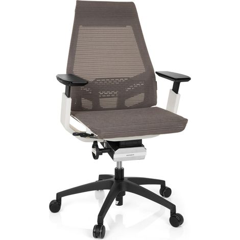 Bürostuhl / Drehstuhl GENIDIA SMART WHITE Netz grau hjh OFFICE (1/5)