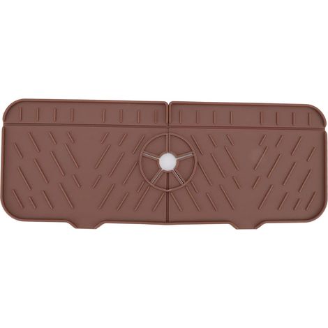 Tapis de robinet pour évier de cuisine, tapis absorbant, lavable et réutilisable en silicone, récupérateur d'eau, tapis de robinet d'évier, protection contre les (Lxm-11) (1/5)
