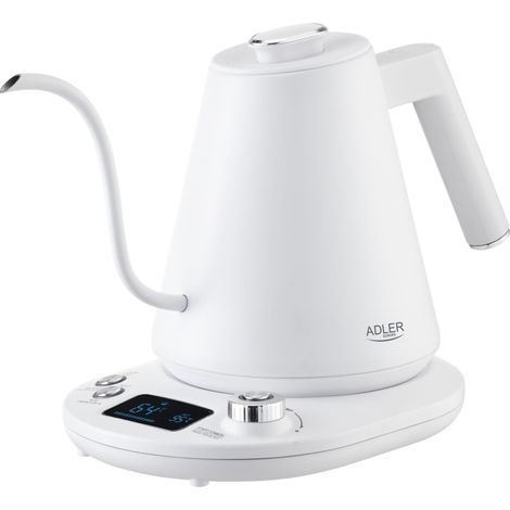 Hervidor eléctrico Adler AD 1349 blanco con boquilla larga de 1,0 L (1/5)