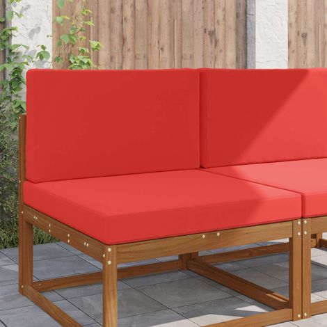 vidaXL Coussin de canapé d'extérieur 2 pcs Rouge Polyester