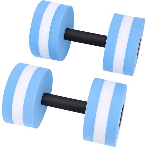 Paire d'haltères aquatiques pour fitness, musculation, yoga et entraînement (Bleu) (1/5)