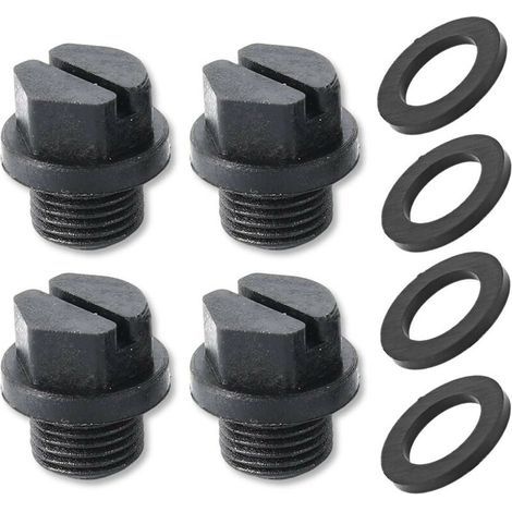 Paquet de 4 Bouchons de Vidange avec Joints Toriques Bouchon de Pompe Filtres de Piscine Bouchon de Pompe de Vidange de Piscine de Remplacement SPX1700FG pour Pompes Hayward (1/4)