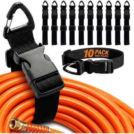 Kindfiber OÜ-10 Pièces Organisateur De Rallonges Et Tuyaux, Rangement Cable Sangles De Rangement Robustes Avec Clips Triangulaires,Pour Câbles, Fils,Cordes