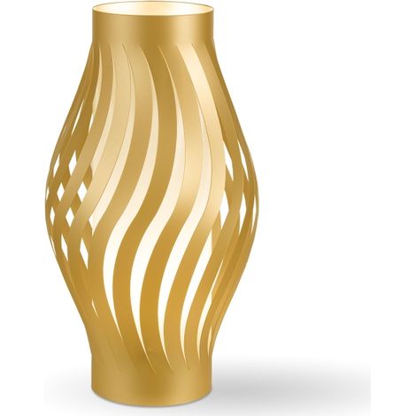 Lampada Da Scrivania-Ufficio Moderna Helios Polilux ® New Gold 1 Luce E14 (1/2)