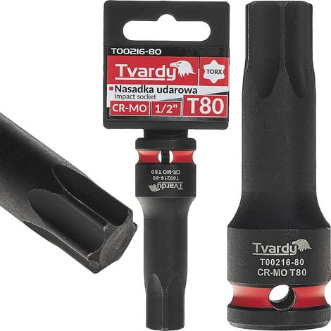 Douille à impact Torx 1/2" T80 CR-MO (8/80) (1/4)