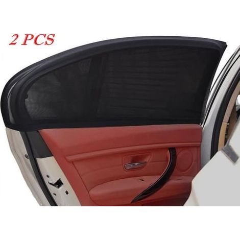 2 x Pare-soleil latéraux arrière de voiture, protection UV maximale pour enfants et bébés, en maille @DC986 (1/4)