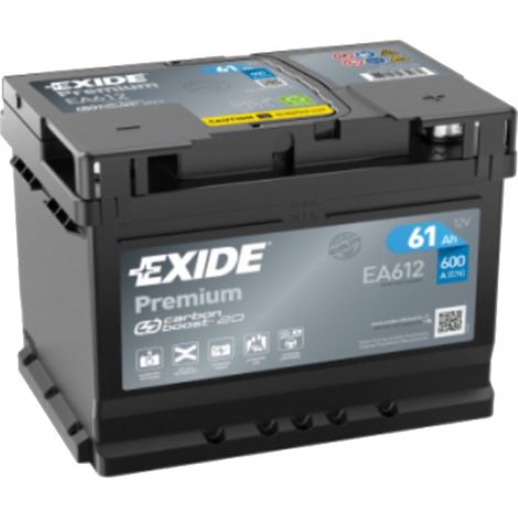 Batería de coche Tudor 61Ah EA612 Exide