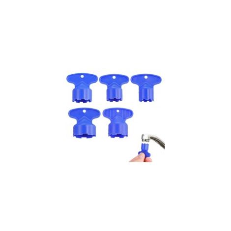 Set mit 5 Belüfterschlüsseln für Wasserhähne, 5 Größen M16,5, 18,5, 21,5, 22,5, 24, versenkte Belüfterschlüssel für Deckelbelüfter, blau-Crezuo