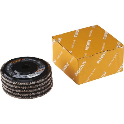 Paquete de 5 discos de láminas TOPLINE LGA ALU PACK, 125 x 22,23 mm, grano 60 RHODIUS (1/2)