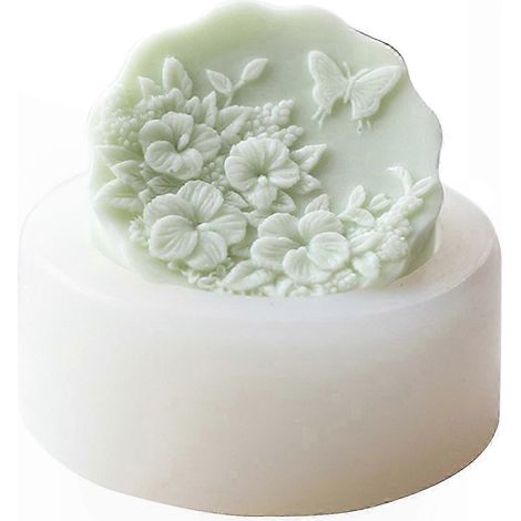 Moule à savon silicone fleur ronde pour animaux, kit DIY fabrication savon, moule pâtisserie pour chocolats, cheesecakes, cupcakes et pâte à sucre (1/4)