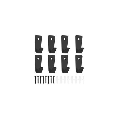 Pat��res Murales Noires, Lot de 8 Robustes et ��l��gantes, Id��ales pour Toute la Maison (Cuisine, Chambre, Salle de Bain).