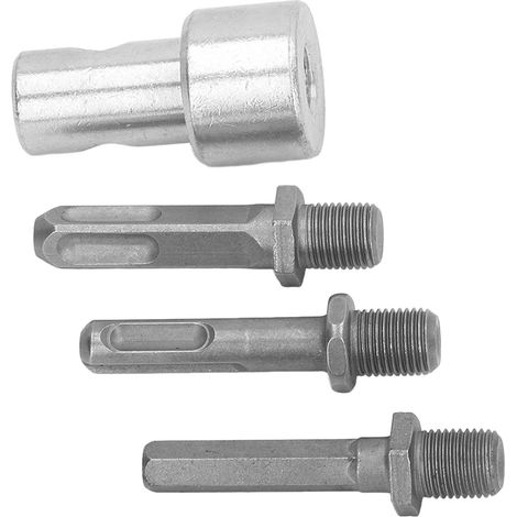 Adaptateur tarière 1 vers 3, adaptateur perceuse en acier au carbone, mandrin rond 2 tenons 2 fentes, connecteur pour tarière de jardin, outils de jardin (2 pièces) (1/5)