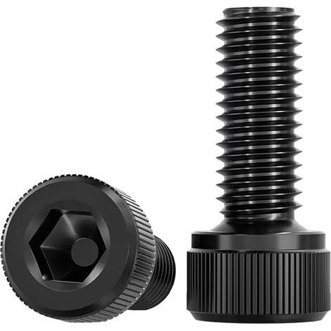 Vis Cylindriques Noir M6 X 20mm 20 Pièces Vis Cylindrique à Six Pans Norme DIN 912 / ISO 4762 Visserie En Acier Inoxydable A2 V2A Vis à Tête Cylindrique Entièrement Filetée Boulons (1/5)