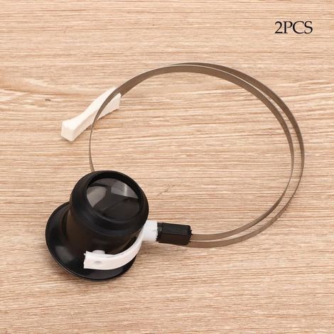 Loupe De Réparation - 2 Pièces - Acier Et Plastique - Avec Bague De Serrage - Pour Horlogers Et Réparateurs (1/4)