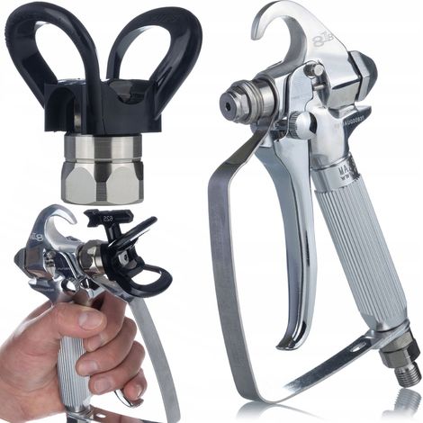 Zenthril Aero X – Spritzpistole mit Düsenschutz und Filter, bis 3600psi  Ergonomisch  Für Wände, Möbel, Zäune  Universal-Airless-Spritzgerät