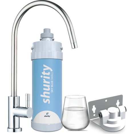 Kit Microfiltrazione acqua con filtro Sky Blue Small Shurity Con Rubinetto di prelievo 1 via - Acqua Liscia (1/5)