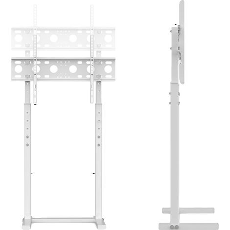 Support TV Mobile, Hauteur Réglable, Compatible avec les TV de 32 à 85 pouces, Blanc 32-65 pouces (1/2)