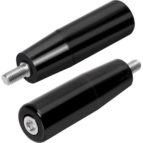 Lot de 2 volants rotatifs à tige filetée mâle M8×80mm, poignée de machine, poignée de bouton rotatif, poignée de manivelle volant rotatif pour fraiseuse, tour, meuleuse, perceuse à colonne (1/5)