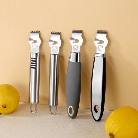 Rallador de acero inoxidable, Pelador de frutas, Pelador de limones, Rallador de cocina, Espátula peladora, Rallador de queso, Cortador de queso (1/5)