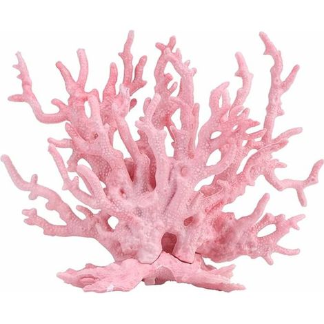 Aquarium Corail Artificiel, Ornement de Corail d'aquarium Artificiel en Plastique Corail émulational Plante décoration Aquarium décor Artificiel(Rose S), (1/5)