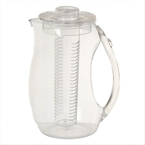 2,5-Liter-Wasserkrug mit Fruchtgeschmack, abnehmbarem Deckel und Siebeinsatz, ideal für Getränke, Limonaden, Säfte und Eistees. (1/5)