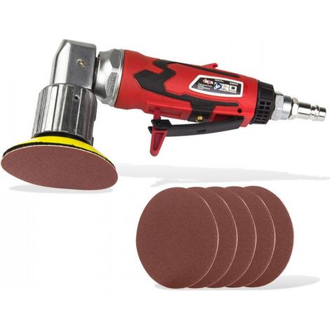 Dema – Ponceuse pneumatique orbitale excentrique 75mm – Vitesse 15000 tr/min – Consommation 170 l/min – Pression 6,3 bars – Légère et maniable