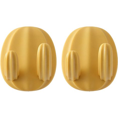 Crochet Adhésif Salle De Bain - Silicone Étanche - Fixation Murale Sans Perçage - Pour Rasoirs Brosses À Cheveux Serviettes - 2 Pièces (1/5)