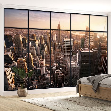 Papier peint panoramique Trompe l'oeil Verrière - New york - 130 cm x 82 cm (1/5)