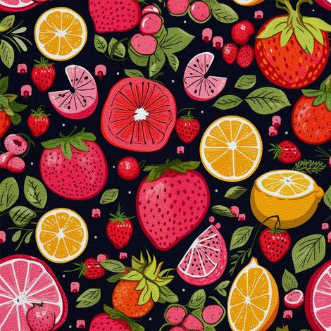 Tela decorativa para exteriores Oxford - Motivo frutal  DX6862 (1/5)