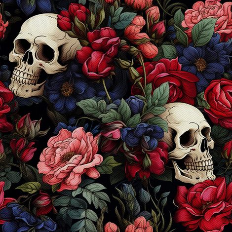 Tela decorativa para exteriores Oxford - Motivo de calavera I DX4798 (1/5)
