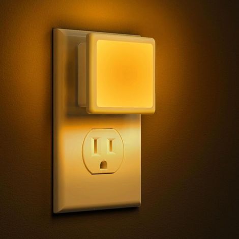 Veilleuse murale - interrupteur automatique, idéale pour les chambres, salles de bain, couloirs, etc. - 1 pièce, lumière chaude (1/5)