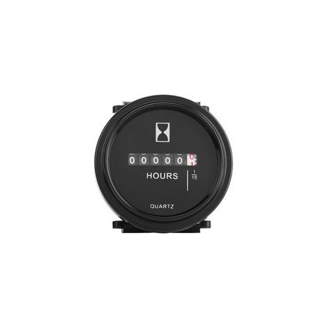 Compteur horaire mécanique rond 8-80V Minuterie pour moteur de voiture, camion, bateau Précision élevée pour usage pro