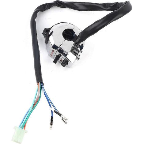 Commutateur de fonctions pour guidon de 22 mm : klaxon, clignotants et interrupteurs de feux de position. (1/4)