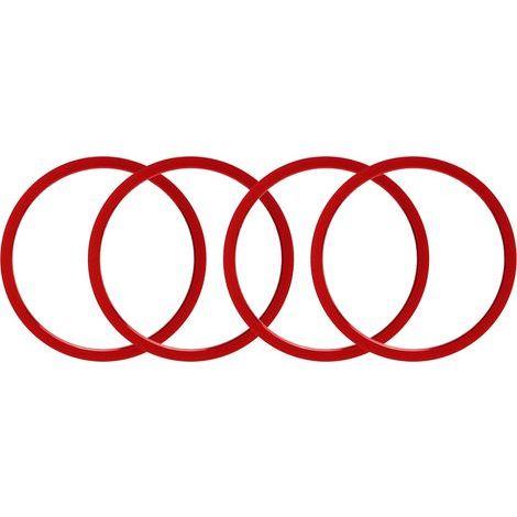 4 pièces Bague de Bouche d'Aération Rouge en Alliage d'Aluminium Décorative de Remplacement pour Mazda MX-5 2009-2015