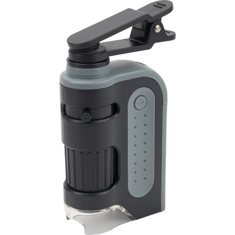 Microscope de poche MicroBrite Plus LED 60-120x avec adaptateur pour smartphone (1/5)