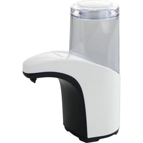 Dispenser di sapone liquido Butler, dispenser automatico a infrarossi senza contatto per igienizzante mani, capacità 300 ml, plastica, 8x19,5x15 cm, bianco