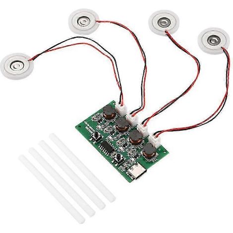 Kit de bricolage pour mini humidificateur DC5V Type-C comprenant une carte de circuit imprimé de commande d'atomiseur et 4 films d'atomisation (f26) (1/5)