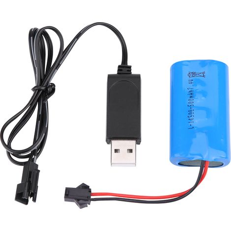 Batterie Rechargeable 7.4V 500mAh avec Câble USB pour Voiture RC Militaire et Crawler (1/5)