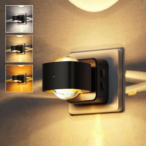 LED Veilleuse Prise Electrique LED avec Capteur Crépusculaire 1 Pièce (1/5)
